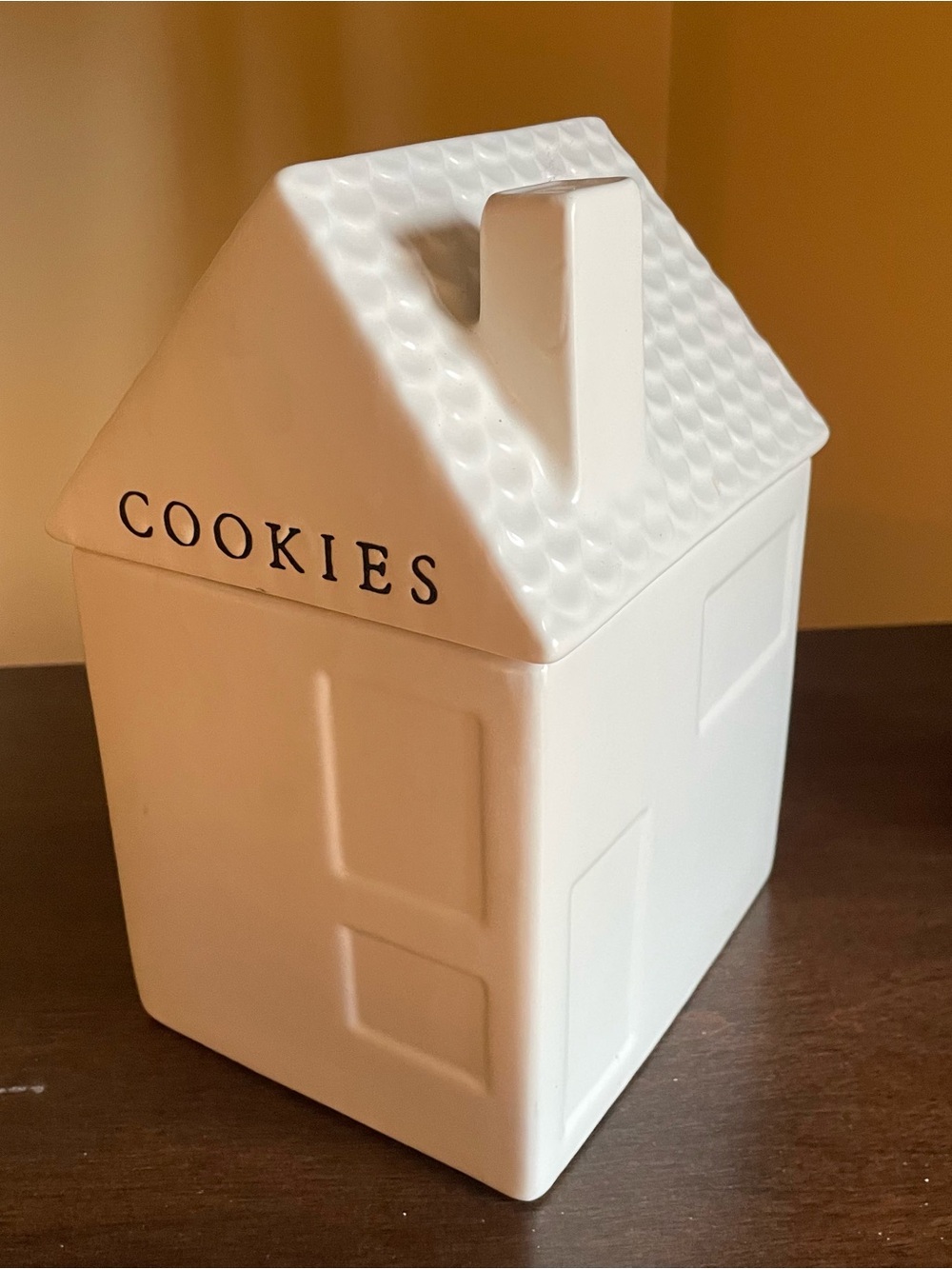 Hearth & Hand Cream Ceramic House Cookie Jar